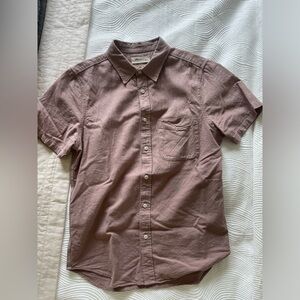 Madewell Crinkle Cotton Perfect Fit Short-Sleeve Shirt 100% Cotton Small